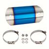 Motorcycle Middle Section Exhaust Pipe Stainless Steel Heat Shield Moto Exhaust Pipe Anti Scald Insulation Cover Silver