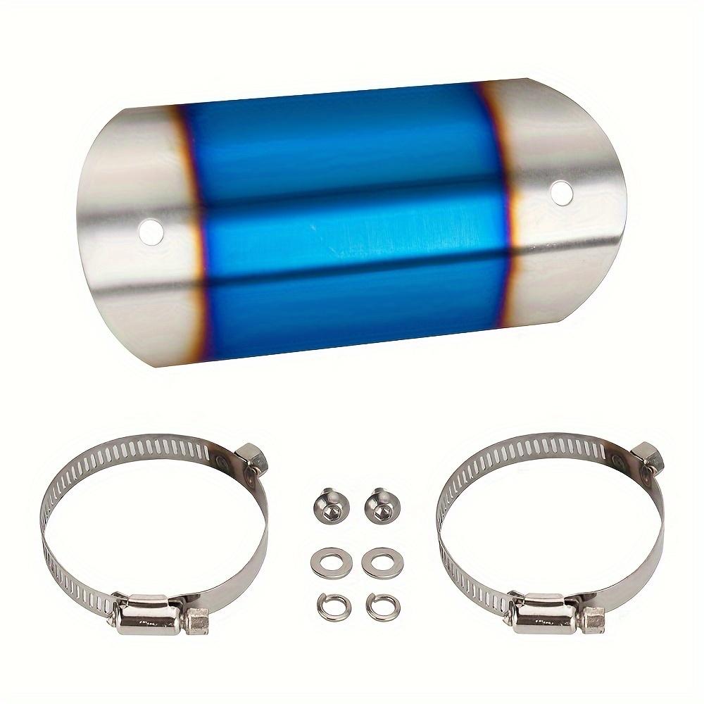 Motorcycle Middle Section Exhaust Pipe Stainless Steel Heat Shield Moto Exhaust Pipe Anti Scald Insulation Cover Silver