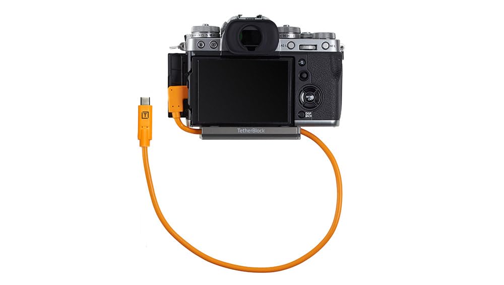 Tether Tools Tether Pro Right Angle Adapter to USB-C USB-C, Orange, CUCRTC1-ORG