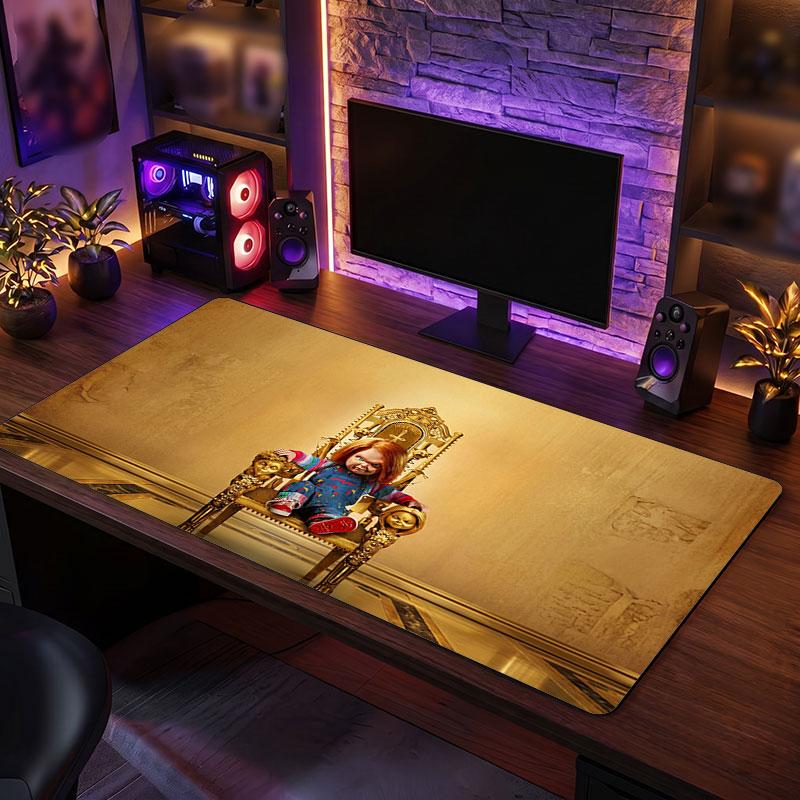 Big Mouse PadChild's Play Chucky Tiffany Extended Soft Desk Mat Gaming Office Computer Table Decor Mat