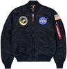 Winter Jacket Alpha Industries MA1 VF NASA Rep.blue (166107-007)