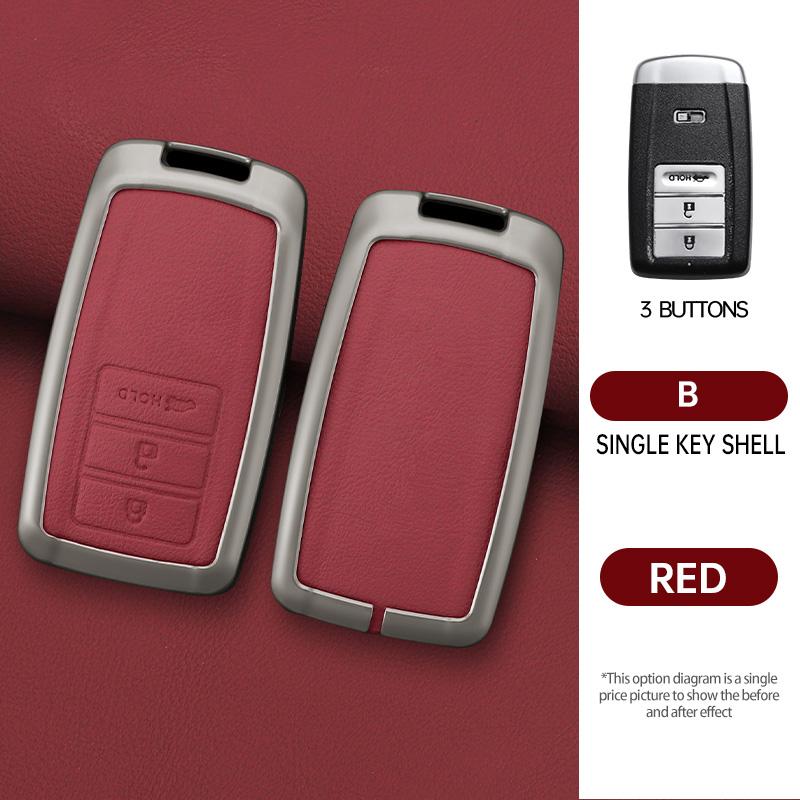 Genuine Leather Auto Key Fob Case Intelligent Smart Fobs Housing Cover Automotive Auto Accessories Fit For Acura Ilx Rlx Tlx Rdx Mdx