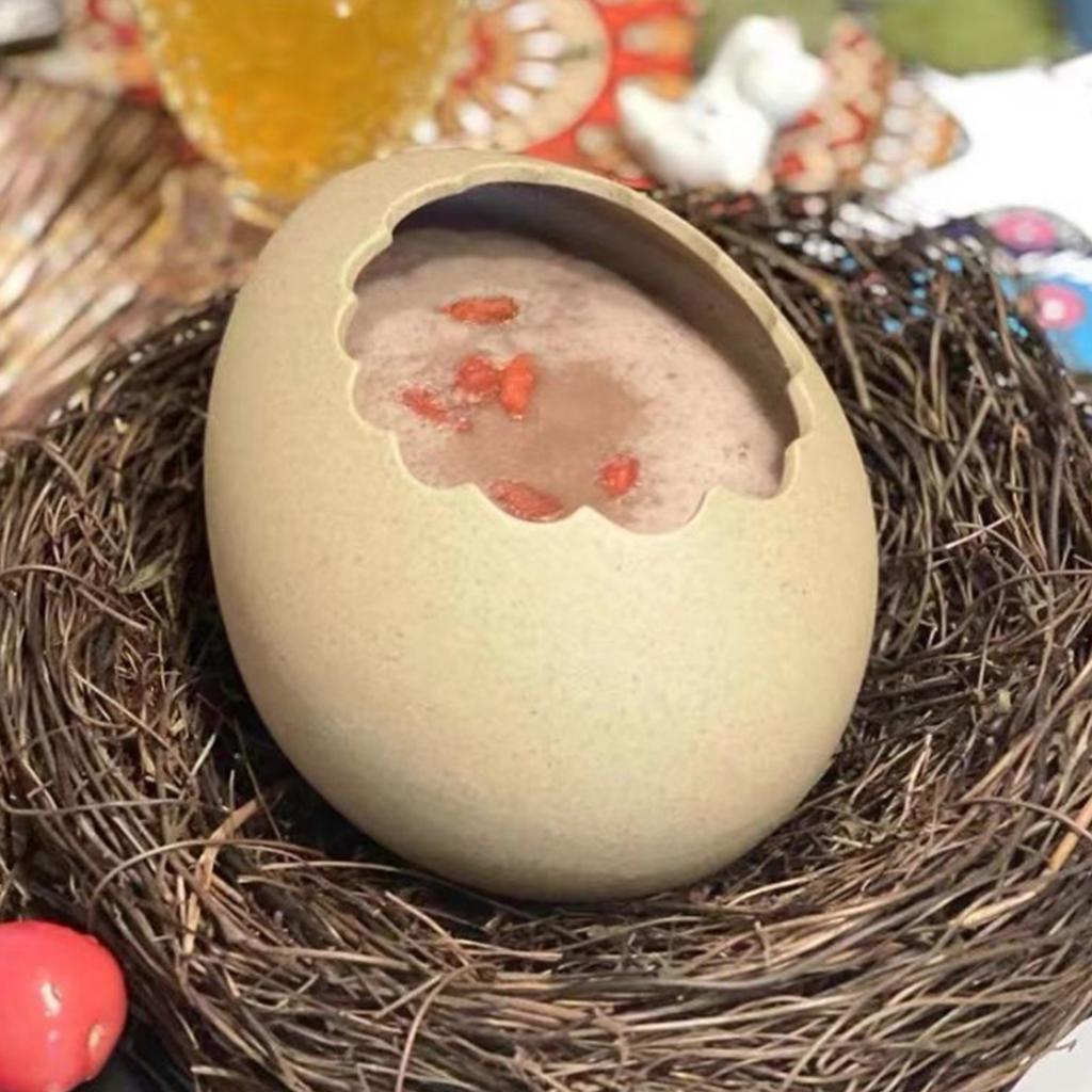 Egg Shell Bowl Ceramic Lifelike Decorative Toxic Free Noodle Dessert Bowl for Home Restaurant