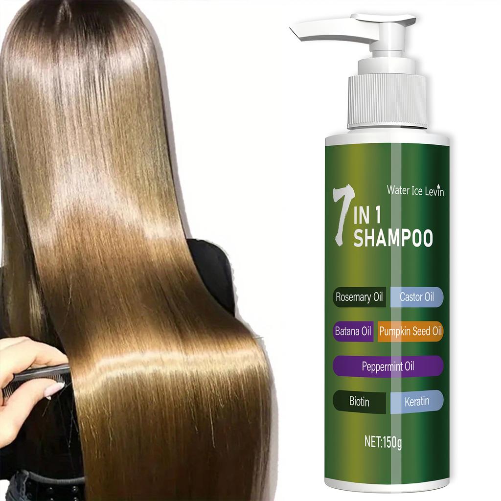 7-in-1 Shampoo, Rich Foam Easy Rinse, Dandruff Removal, Oil Control, Strengthens Hair, Repairs Split Ends, Volumizing Less