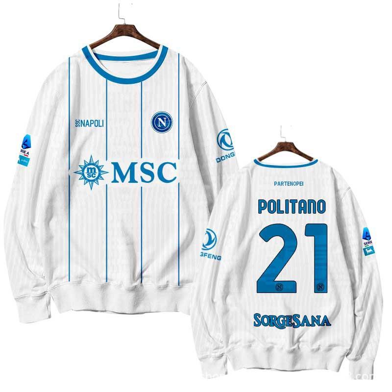 Napoli 26-27 Season Football Sweatshirt Crew Neck Long Sleeve Men Women Fans