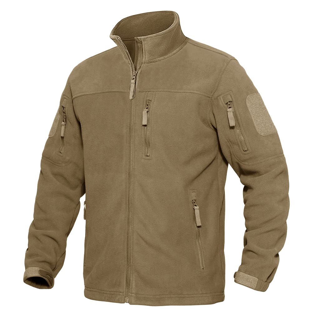 

KEFITEVD Men s Tactical Jacket, Windproof and Cold-Resistant Cargo Jacket for Climbing, Skiing, and Outdoor Activities, Khaki, Size 3XL