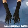 Halloween Claw Gloves Black Sequined Nails Halloween Cosplay Costume Long Nail Gloves Personality Ghost Claw Long Gloves