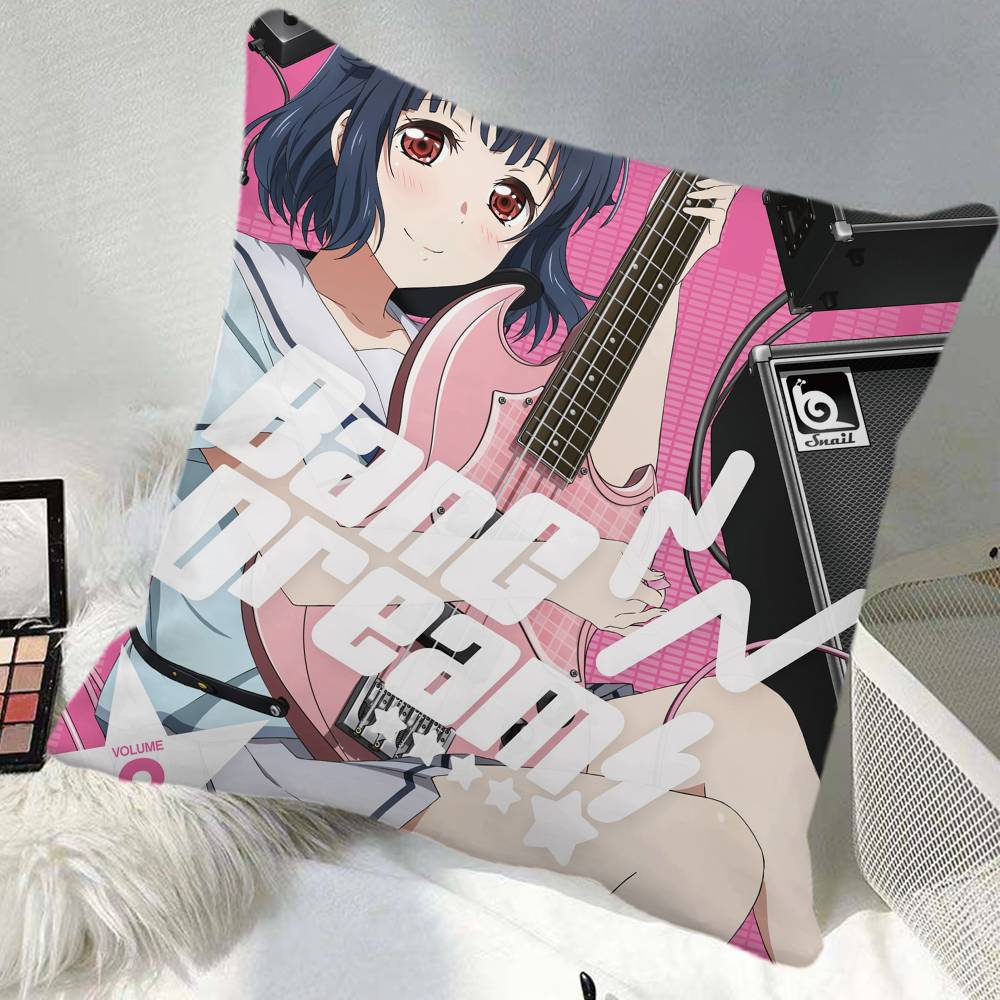 Anime BanG Dream Pillow Case Square Pillow Bedroom Sofa Leisure Comfort Cushion Car Home Decoration