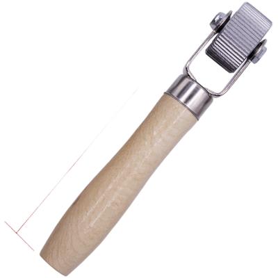 DIY Tire Fixing 7mm, 20mm, 44mm Repair Tool Comfortable Grip Tire Roller Patch Compactor Comfortable Wooden Handle