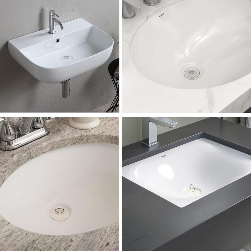 1pc Rubber Bathtub Stoppers Drain Plug with Stainless Steel Beaded Chain,Plug Fit for 1.5" To 2" Kitchen Sink, Bathroom