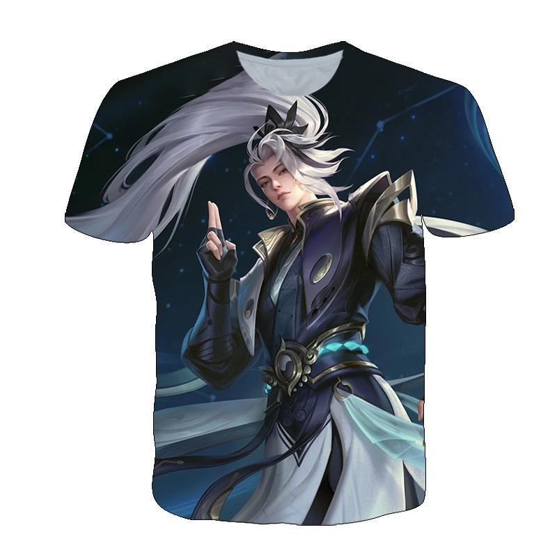 Men Women Gaming T-Shirt With 3D Digital Print Character Design Casual Short Sleeve Tee