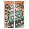 Retro Party Poster Design Sheer Curtain For Living Room Bedroom Voile Curtains For Window Organza Curtains Party Tulle Drapes