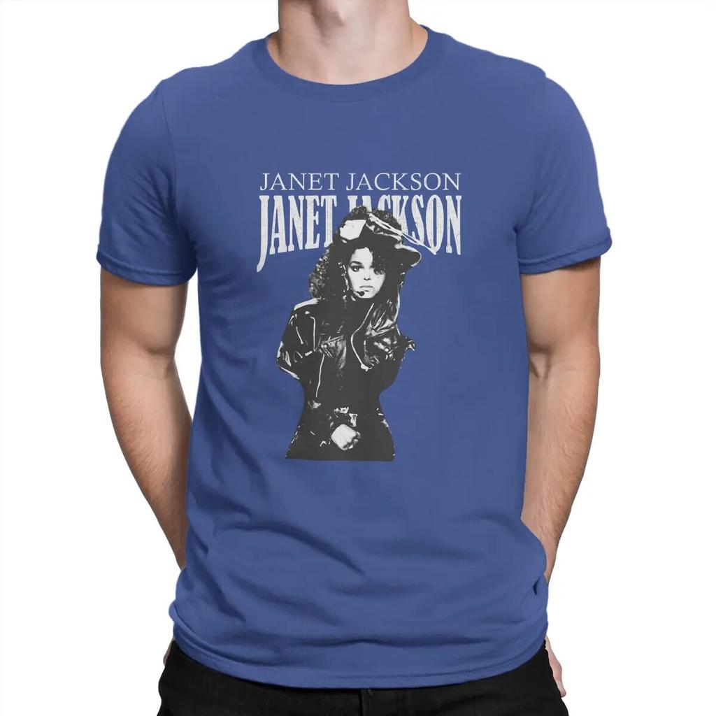 Unisex's Singers And Actors In The American Pop Music Industry T Shirt Janet Jackson Czysta bawełna Ubrania Nowość Krótki rękaw