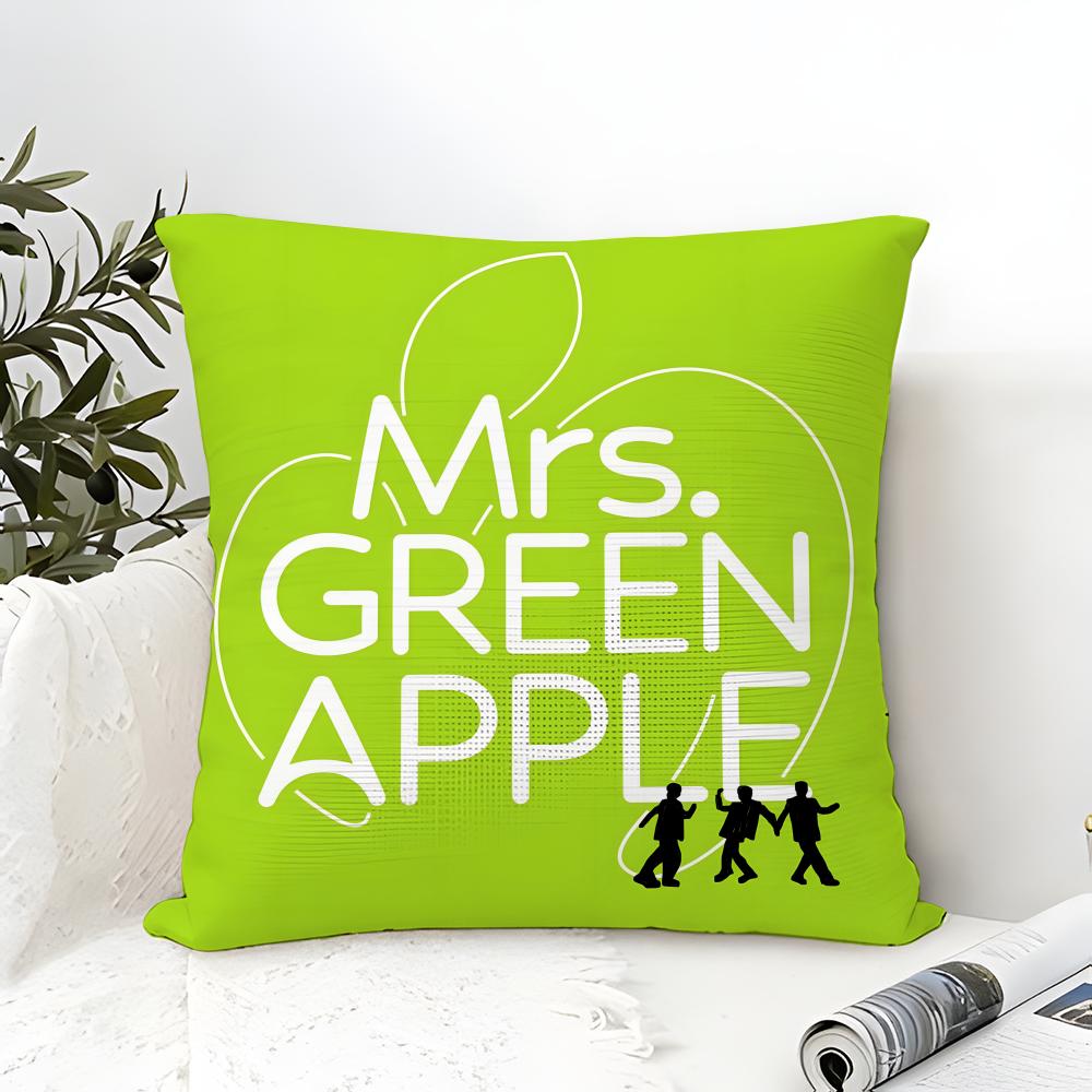 J-Pop Mrs. GREEN APPLE Pillow Case linen pillow case sofa home decor cushion cover cushion cove 30x30cm