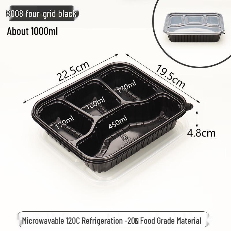 Alliance Disposable 4-Compartment Lunch Boxes