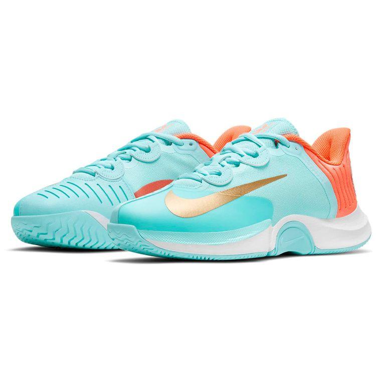Nike Court Air Zoom GP Turbo Copa Bright Mango Women Sneakers Green White Metallic-Gold CK7580-400