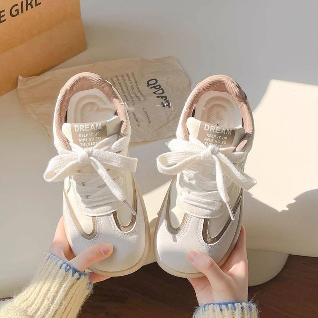 Bear board shoes women's spring and summer 2025 new versatile chic shoes girls platform white shoes German training shoes