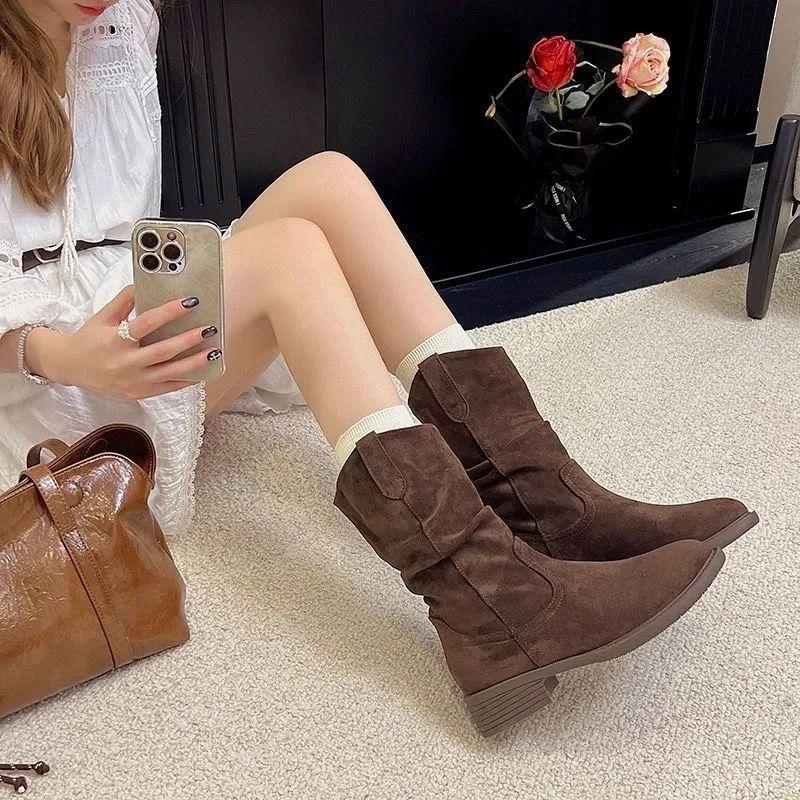 Britischer Stil Damen Martin Stiefel Herbst und Winter neu High-End Retro-Stil lässig vielseitig Stiefel zum Stapeln