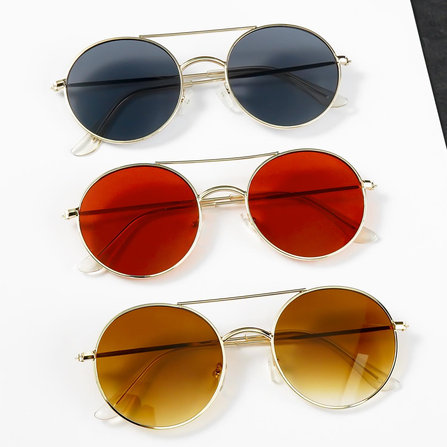 Attractive Glasses Men's Double Bridge High-Quality Frame Multicolor Casual Trendy Sunglasses Suitable For All Face Types, Daily Wear