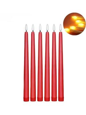 Bougie Électronique Longue Bâton Bougie LED Lumière Bougie Pointue Longue Bâton Noël Halloween