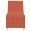 Modular Armless Sofa Orange 55 X 74 X 82 Cm Corduroy Fabric