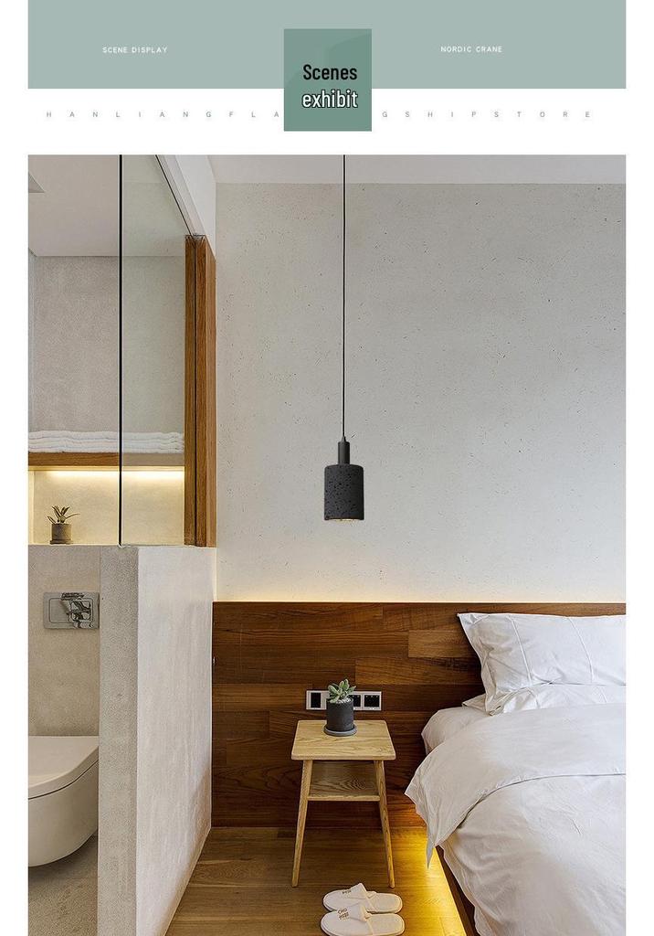Stylish Yellow Travertine Wabi-Sabi Pendant Lights for Bedroom or Restaurant