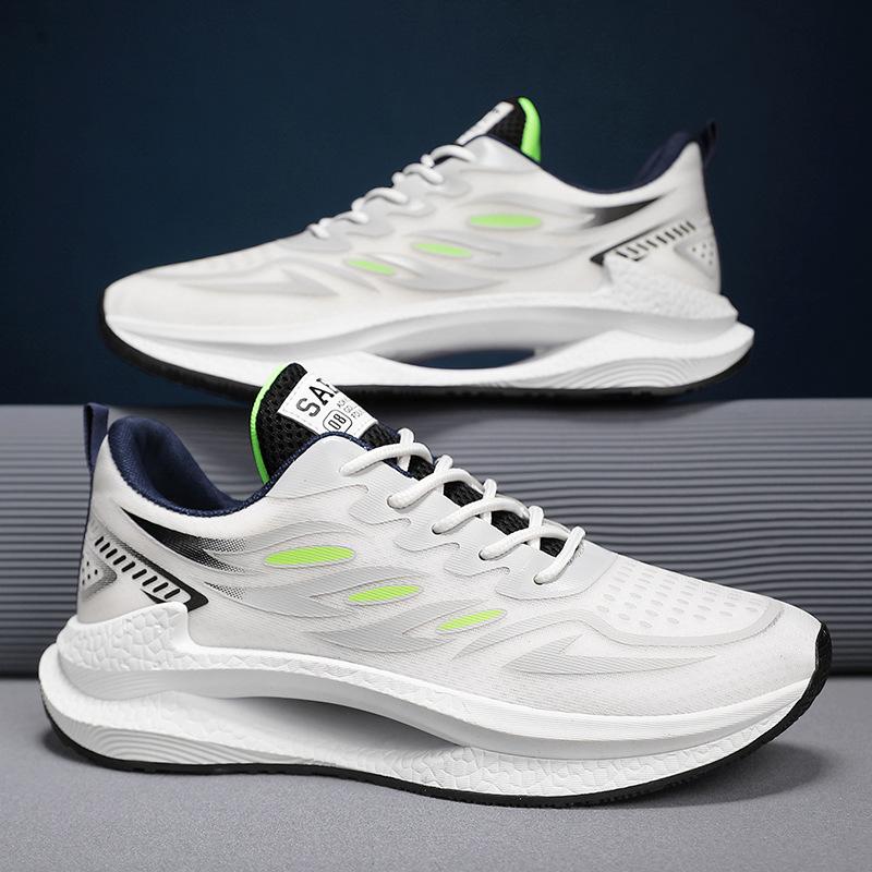 

2024 летняя новая спортивная обувь мужская корейская версия модные повседневные кроссовки с низким верхом на толстой подошве дышащие туфли для папы 39