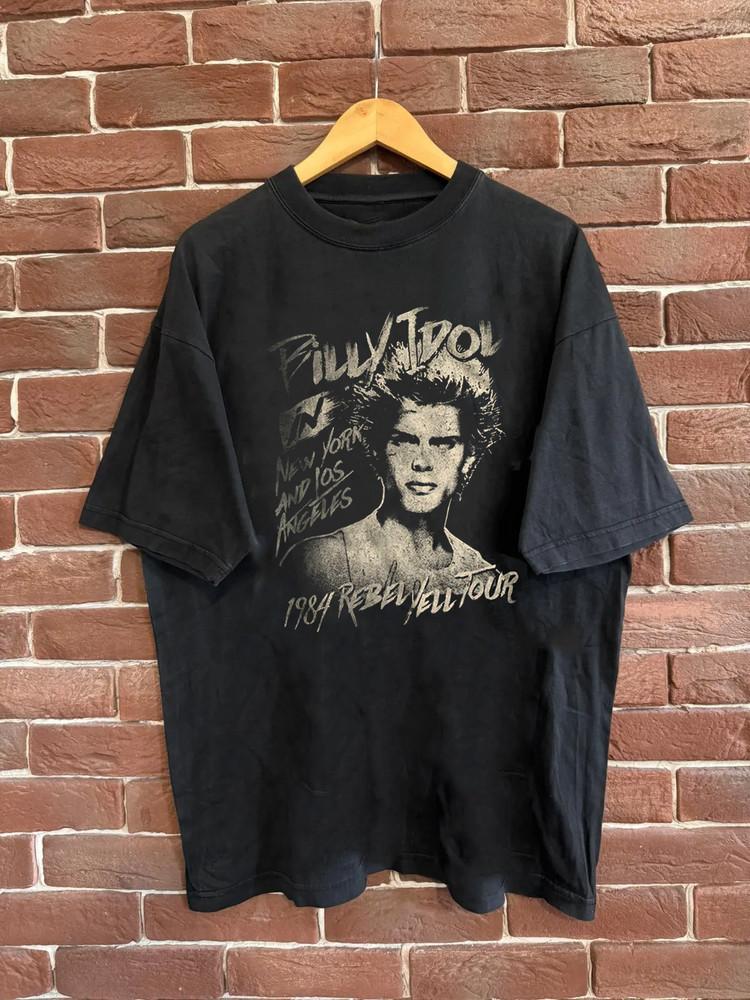 Новая популярная футболка Billy Idol Rebell Yell Хлопок Черный S-5XL FF110 Унисекс Футболка S