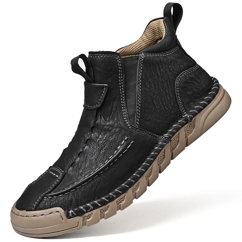 2025 popular men's shoes large size one-pedal soft-soled outdoor men's boots Martin boots Chelsea boots men's