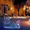 LED Snowman Ornament Glitter Light Christmas Decoration Animated Holiday Party Winter Home Decor Outdoor Garden Yard