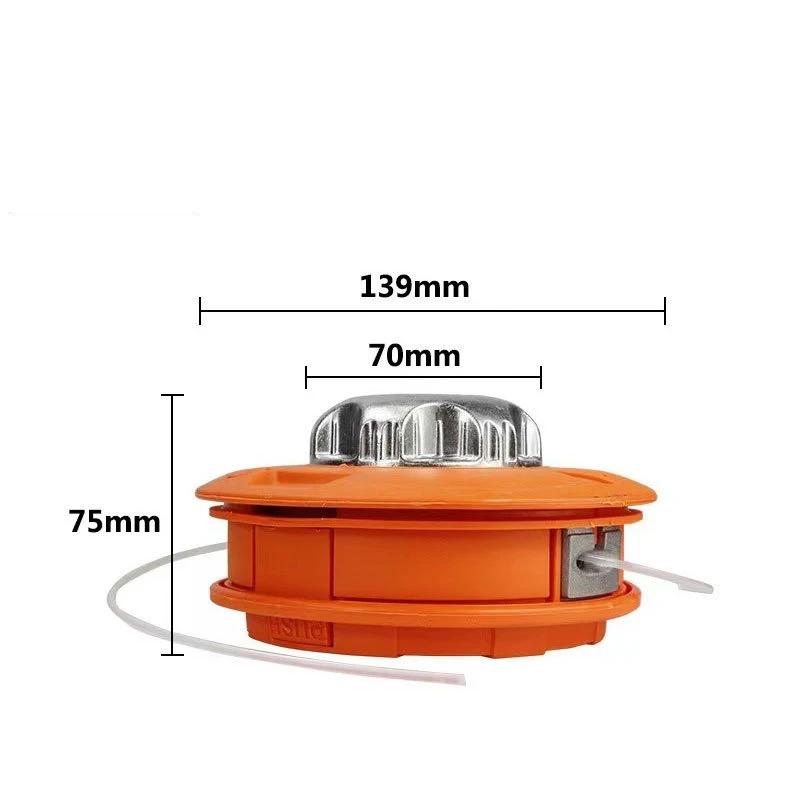 

Универсальная головка триммера с ударной подачей лески, алюминиевый чехол для удаления сорняков, утолщение, автоматическая смена лески, триммер для травы, кусторез