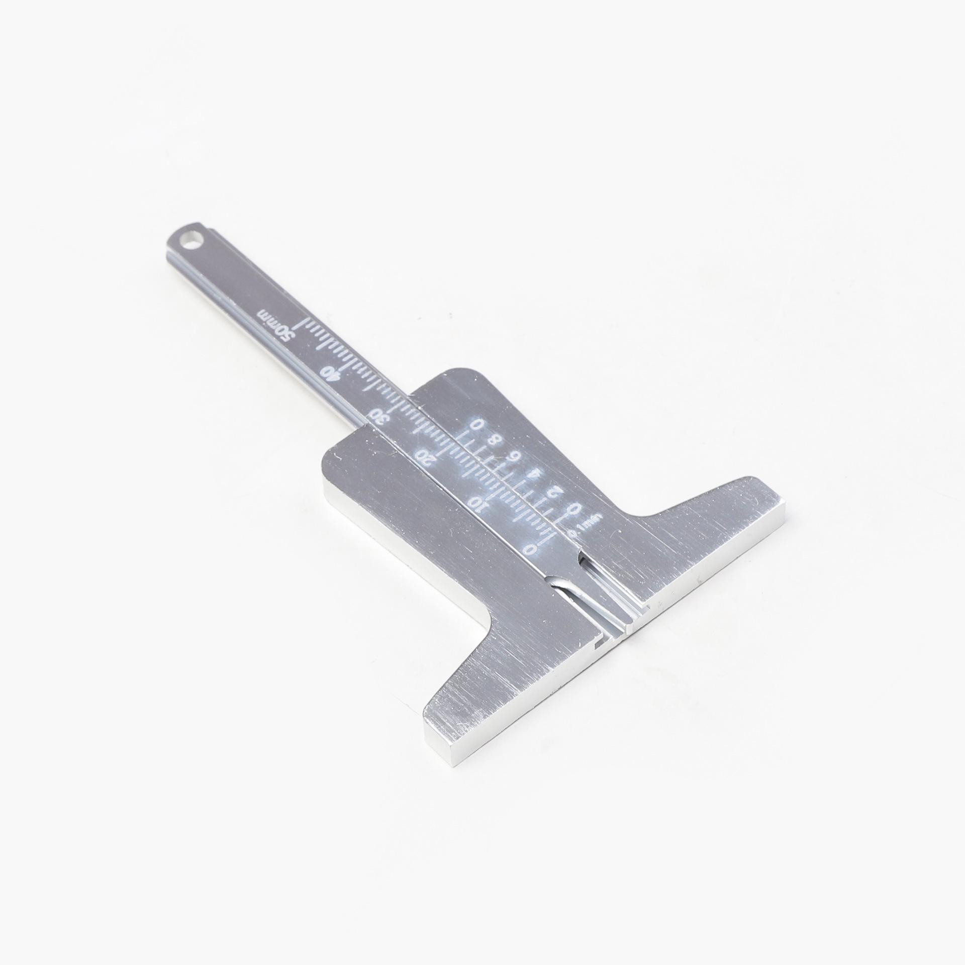 0-25mm Digital Tire Tread Depth Gauge Aluminum Alloy Tread Gauge (Silver)
