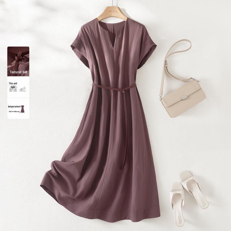 La Chapelle 2026 Summer Elegant Slim V-Neck A-Line Dress XL