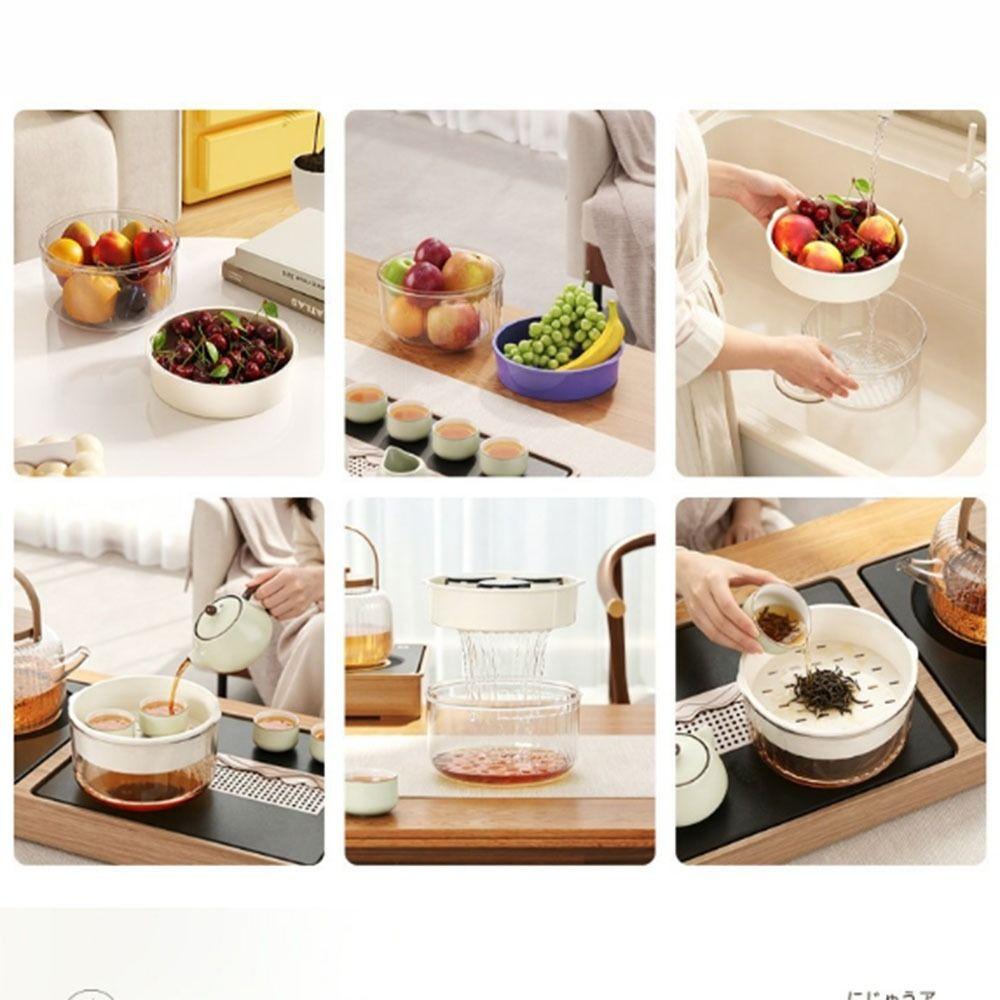 Double Layer Vegetable Washing Basket Large Capacity Drain Basket Fruit Washing Basket Living Room