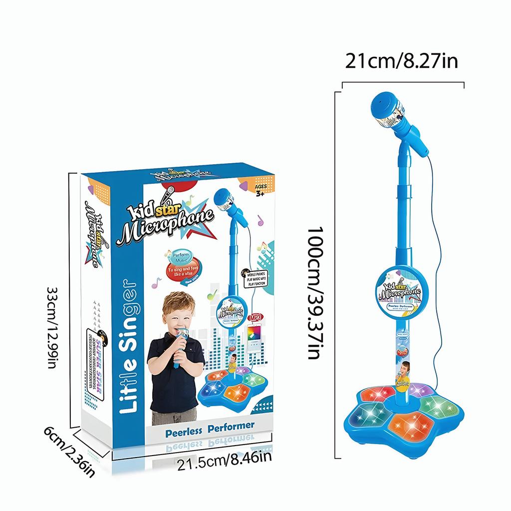 Kids Microphone with Stand Karaoke Song Machine Music Instrument Toys Brain-Training Educational Toys Birthday Gift for Girl Boy