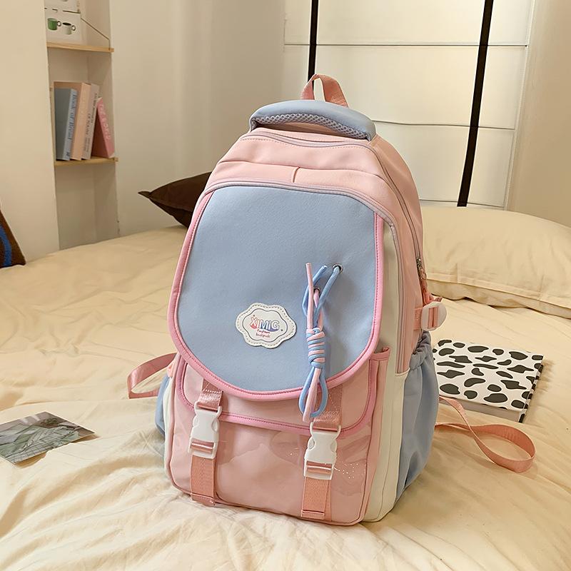 Schoolbag Little Star Female Dopamine Girl College Wind Backpack Large Capacity Student Casual Backpack