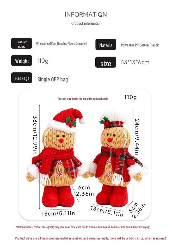 Gingerbread Man Christmas Ornaments: Festive Home Décor Figurines