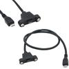 Extension cable plug to female panel installation screw Micro USB2.0 with