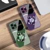 Circle Orchid Color For IPhone 16 Pro Max 15 Pro 14 13 12 Mini 11 XS Max XR 7 8 Plu SE 2022 Tempered Glass Phone Case