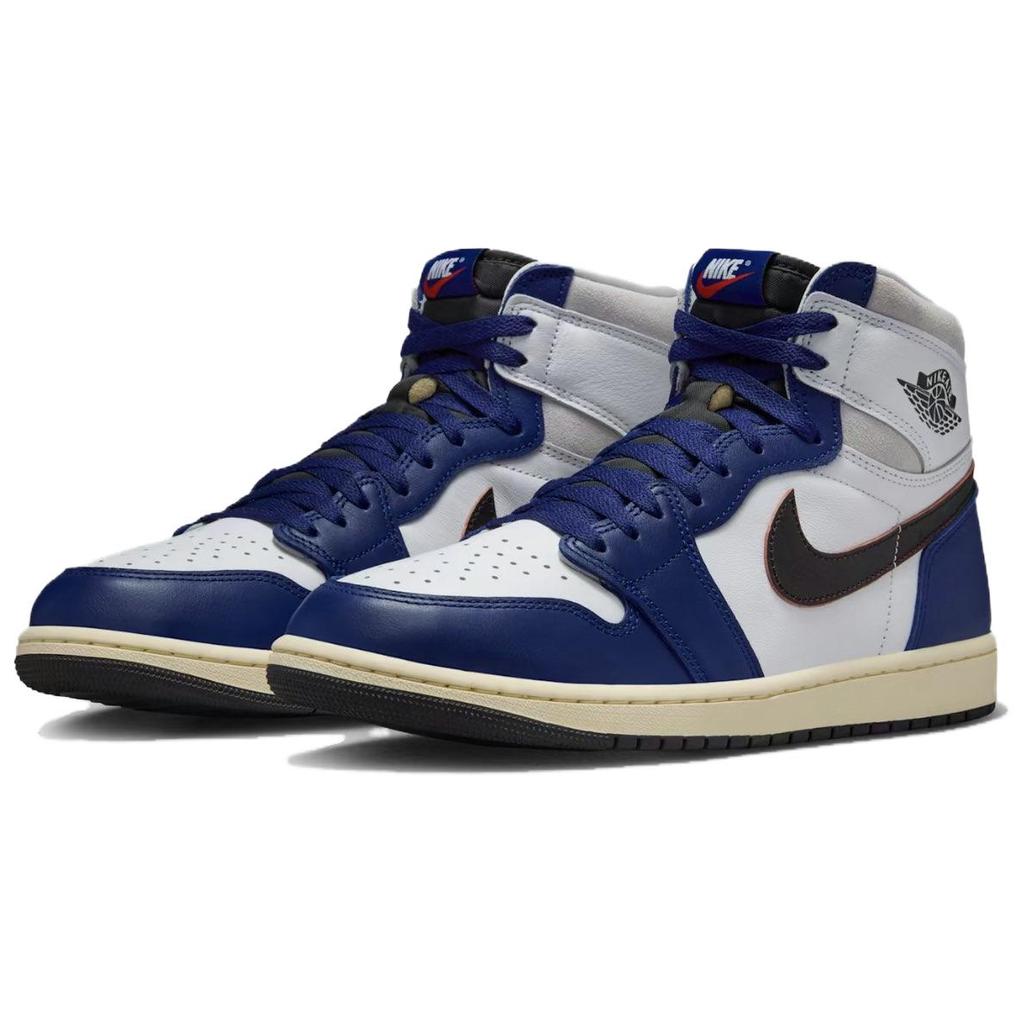 Air Jordan 1 Retro High OG Rare Air - Blu Reale Profondo Scarpe da Ginnastica da Uomo Bianco Nero Grigio Neutro DZ5485-100