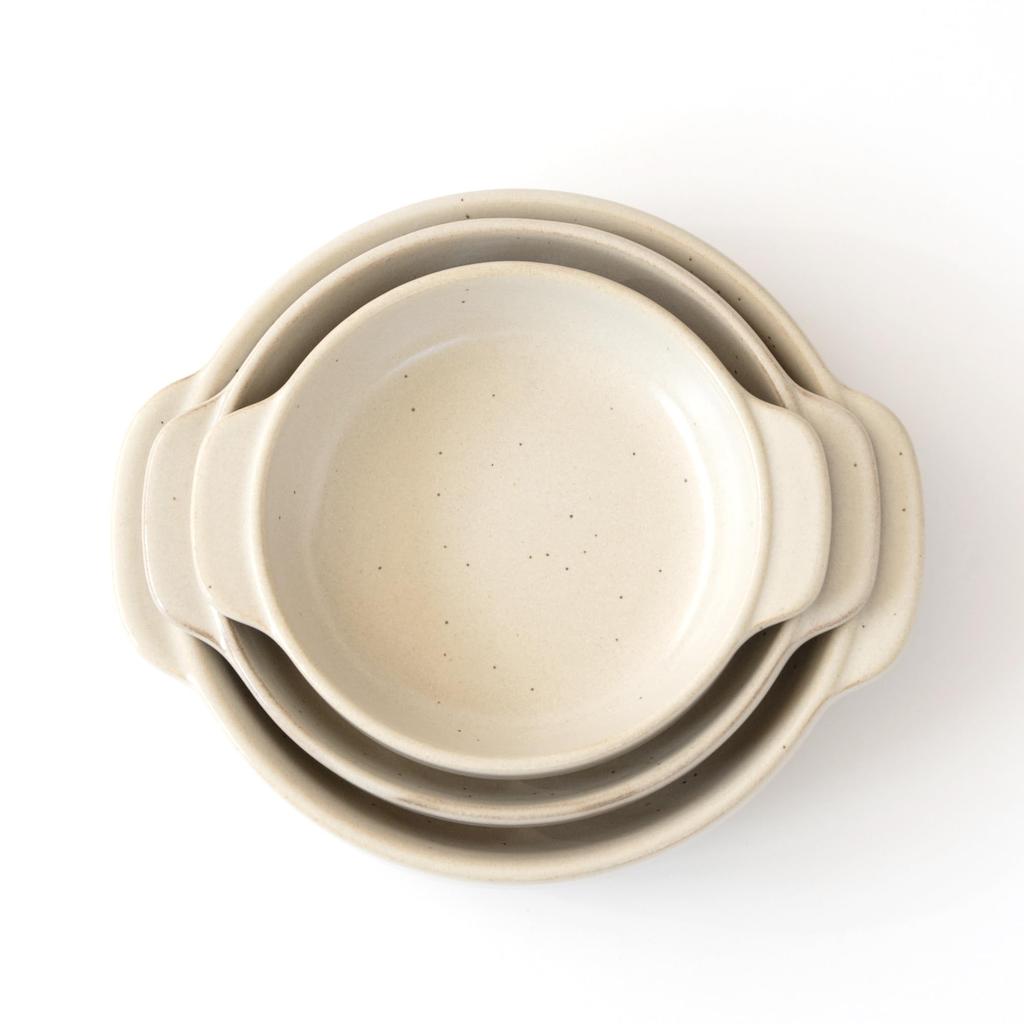 Santo Gratin 270ml Made in Japan Banko-yaki Dish, Small, Single-Serve, Capacity, Heat-Resistant Ceramic, Oven, Microwave, Dishwasher, Stackable,