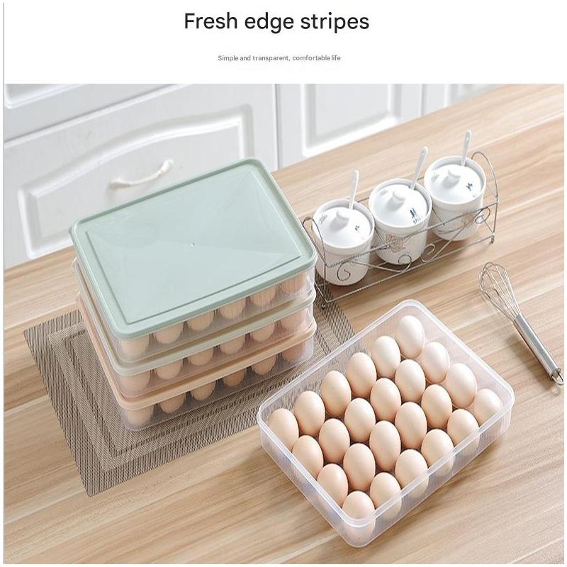 1/2 PCS Portable Deviled Egg Containers with Lid Eggs Clear Plastic Stackable Clear Storage Egg Tray for Refrigerator Organizer