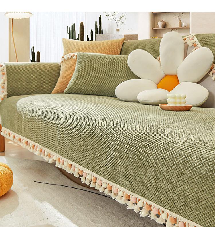Anti Cat Scratch Sofa Mat All-season Universal Ins Style Backrest Cover Anti Slip Sofa Cover