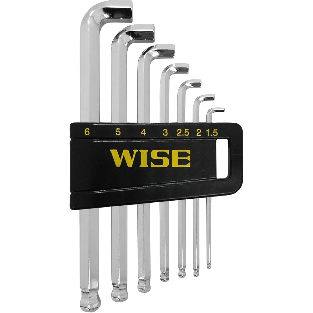 WISE (WISE) Ball Point Hex Wrench 1.5/2/2.5/3/4/5/6mm Short Extremely Short SBGTS-700 7 Pack