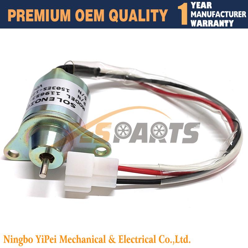 1503ES-24S5SUC5S 119653-77950 119653-66500 Shut Off Solenoid 12V SA-4850  For Yanmar John Deere Takeuchi Komatsu