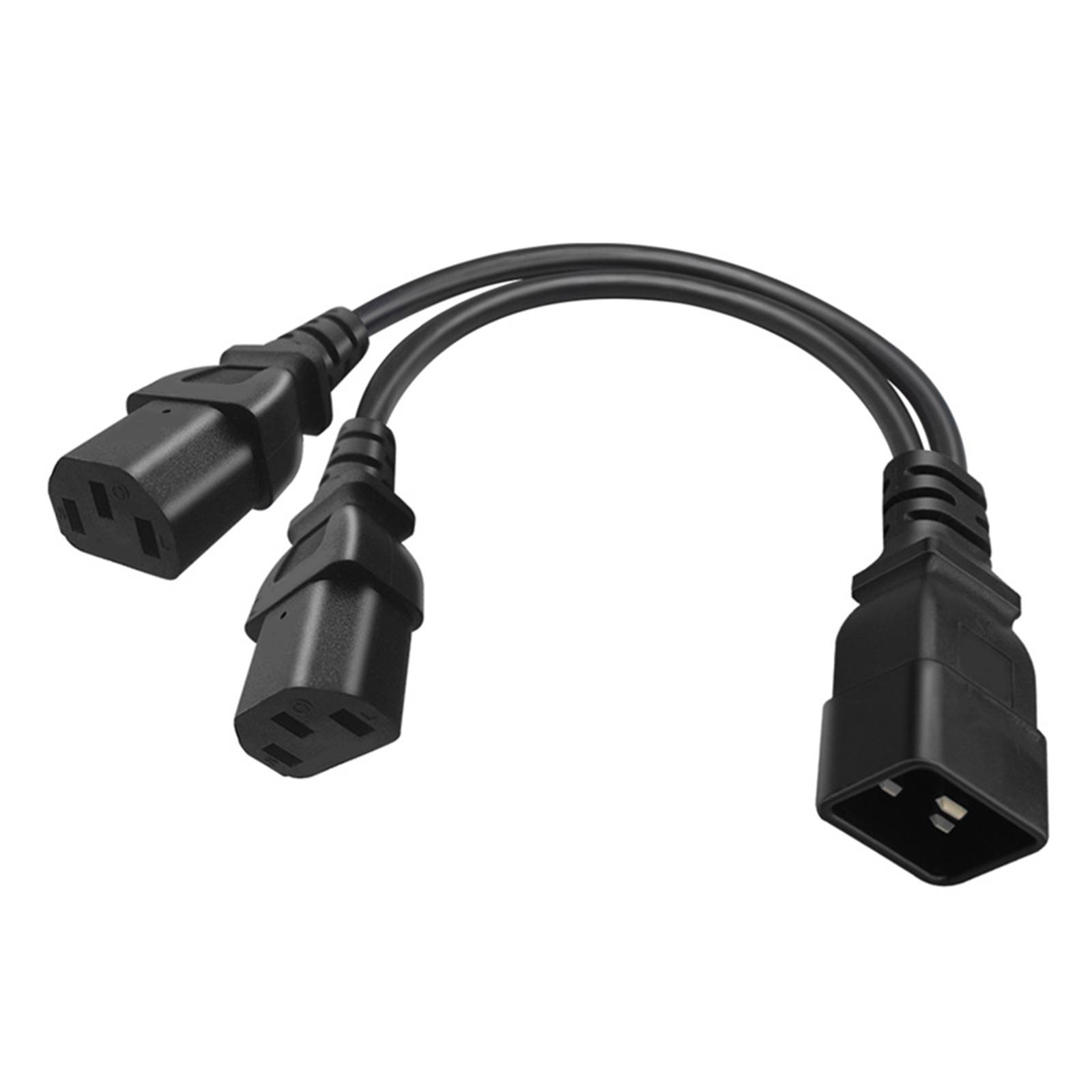 

Heavy Duty Power Adapter Convert 16A to 10A C20 to Double C13 Ports Interfaces Power Supply Cord for Various Electronics