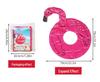 Inflatable Flamingo Swimming Ring with Sequins - Thickened Water Ride-On