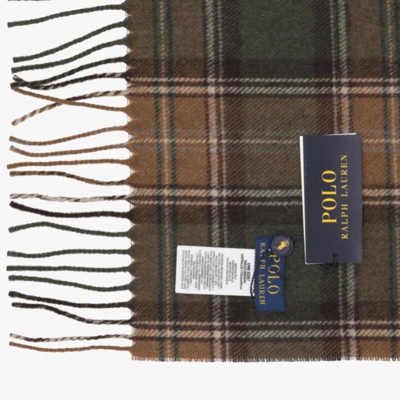 Polo Ralph Lauren Pony Plaid Check Fringe Muffler Pc0999 241