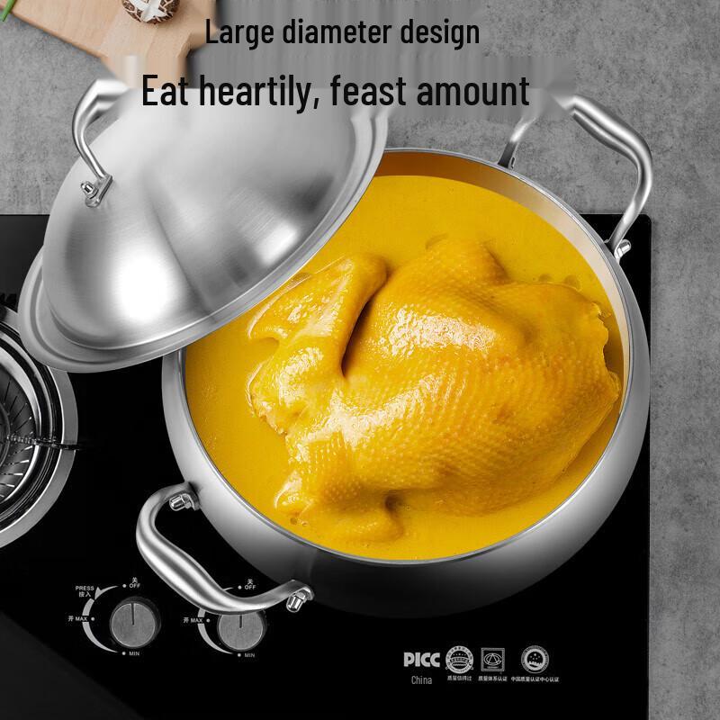 Yingbai 316 Stainless Steel Steamer & Soup Pot