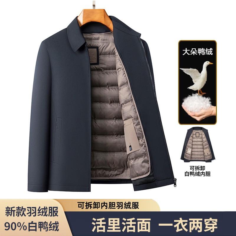 Mens Reversible Detachable Inner Layer Down Jacket